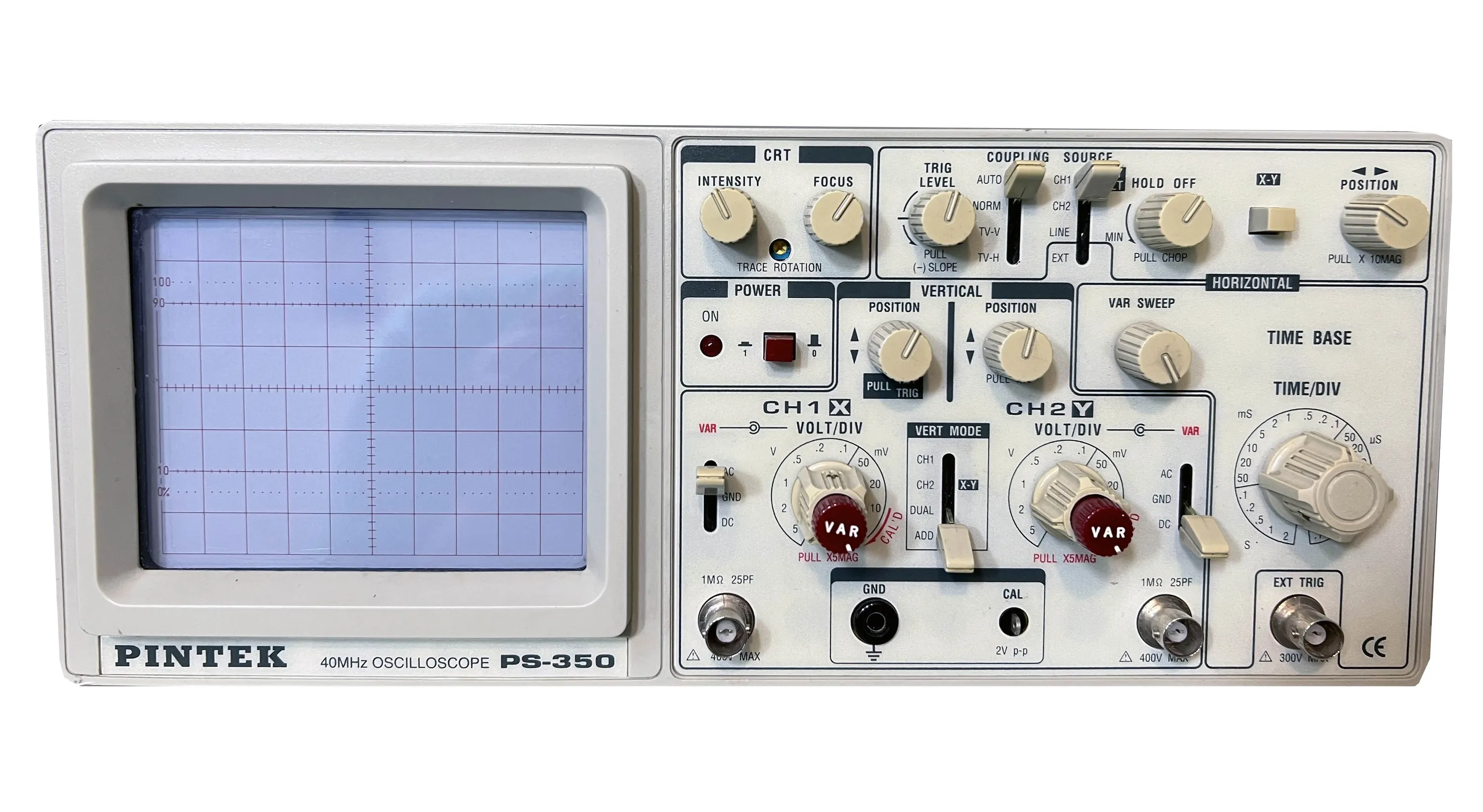 اسیلوسکوپ آنالوگ دست دوم40 مگاهرتز مدل PS350 ساخت Pintek تایوان